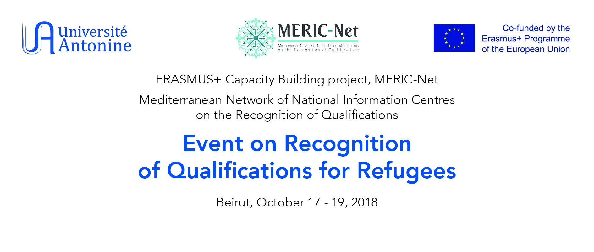 Erasmus+, MERIC-Net | Event on Recognition of Qualifications for Refugees