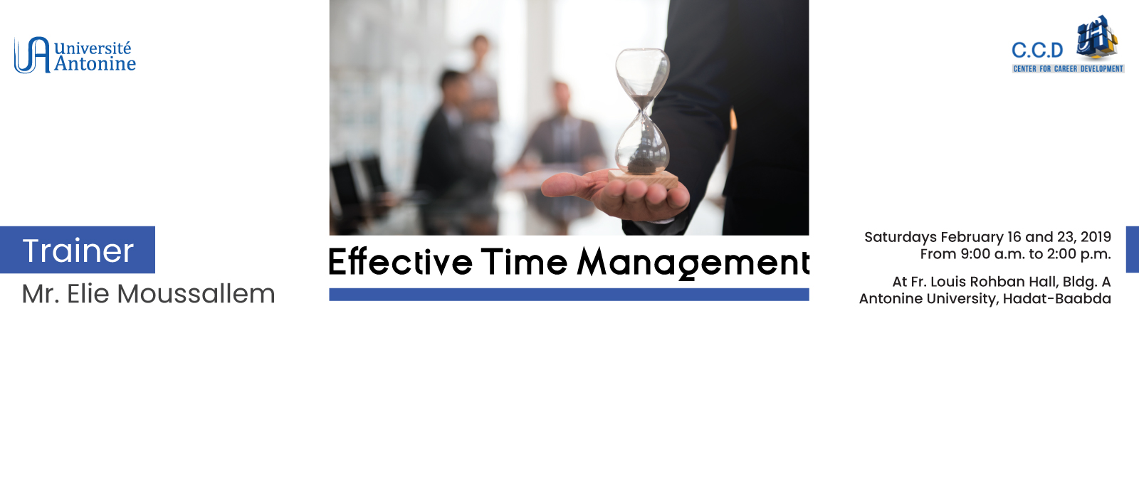 Training session entitled “Effective Time Management“ organized by the C.C.D