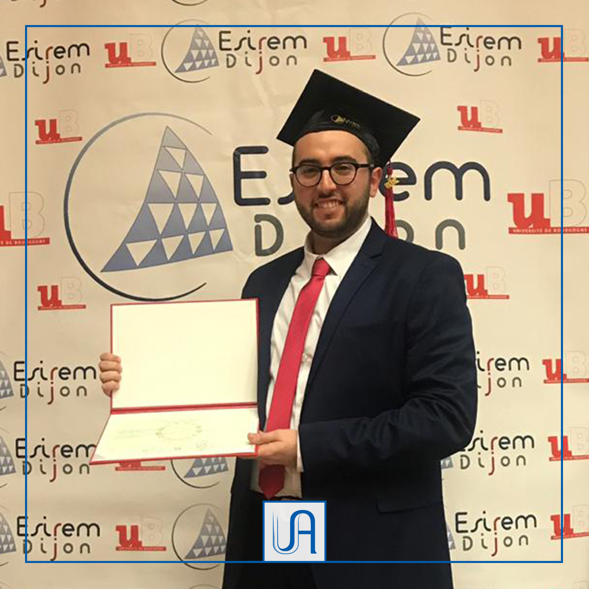 Anthony Abi Rached for being named valedictorian of his class at the Engineering School ESIREM 