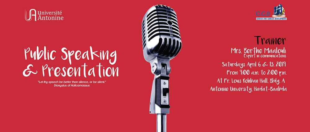 Une session de formation intitulée « Public speaking and presentation » 