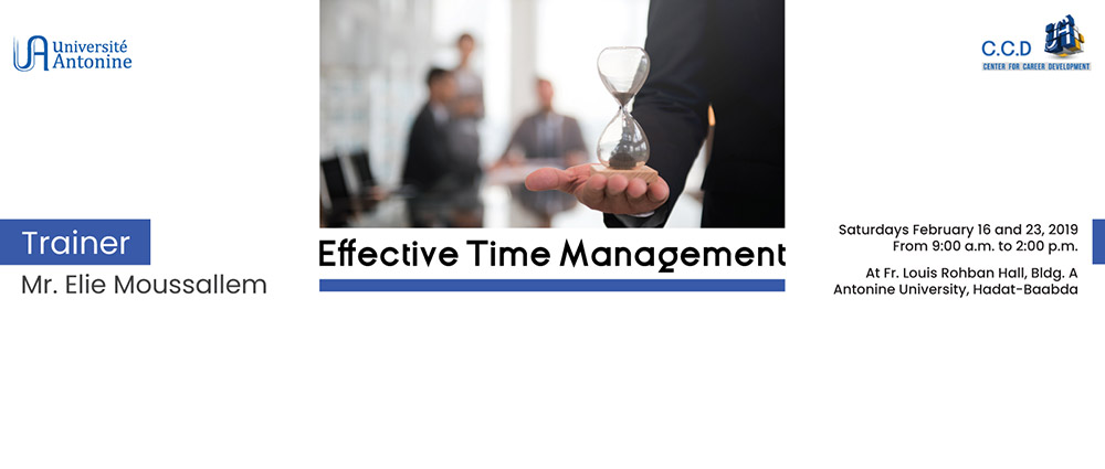 Effective Time Management: Training Session by the CCD