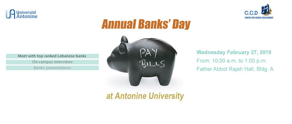 Le Bureau d’Insertion Professionnelle (B.I.P) organise, en collaboration avec la Faculté de Gestion des Affaires, la Journée Annuelle des Banques
