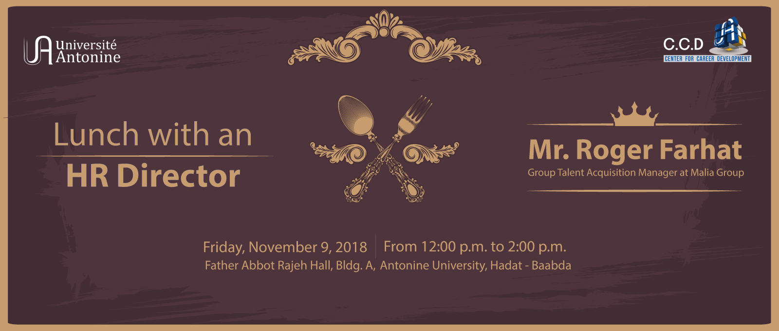 « Lunch with an HR Director » with Mr. Roger Farhat Group Talent Acquisition Manager at Malia group